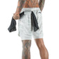 Camo Running Shorts - Men's 2-in-1 Quick Dry Gym Sports Shorts