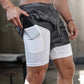 Camo Running Shorts - Men's 2-in-1 Quick Dry Gym Sports Shorts