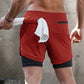 Camo Running Shorts - Men's 2-in-1 Quick Dry Gym Sports Shorts